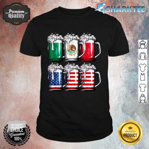 Beer Mexican American Flag Cinco De Mayo Drinking Mug Shirt
