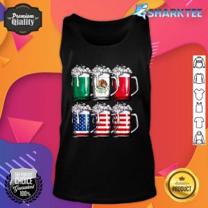 Beer Mexican American Flag Cinco De Mayo Drinking Mug Tank Top