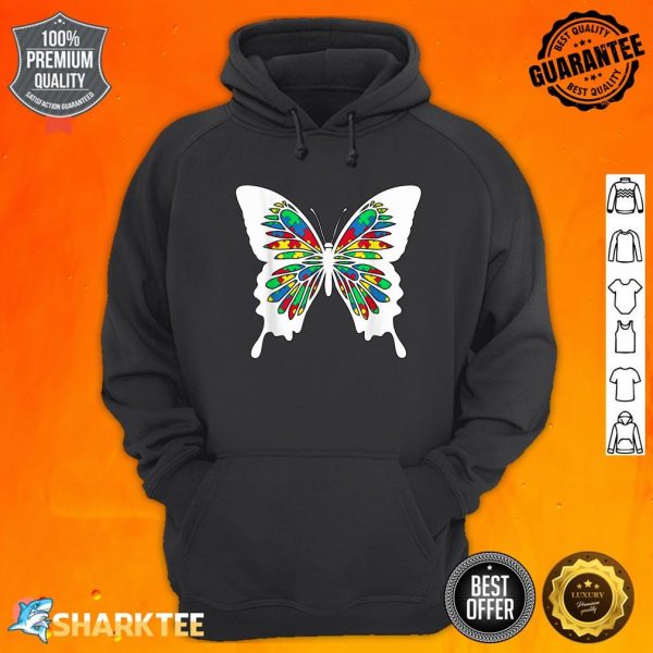 Butterfly Butterflies Puzzle Cool Autism Awareness Gift Hoodie