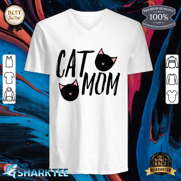 Cat MOM shirt Mother Of Cats For Mother's Day V-neck