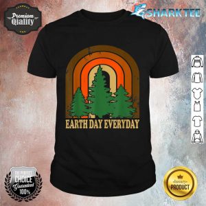 Earth Day Everyday Rainbow Pine Tree Tee Conservation Shirt