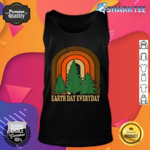 Earth Day Everyday Rainbow Pine Tree Tee Conservation Tank top