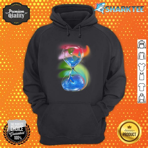 Earth Day Hourglass With Whale I Save The Earth Hoodie