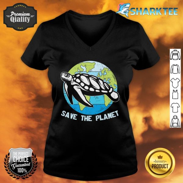 Earth Day Save The Planet Green Planet Recycle Premium V-neck