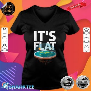 Flat Earth Map Model Globe Glove Conspiracy Believer V-neck