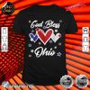 Fourth Of July Hearts For Patriotic Women God Bless Ohio Shirt
