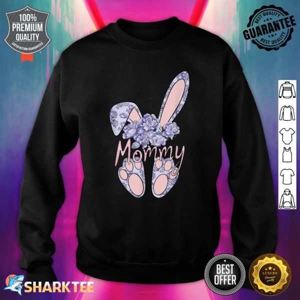 Funny Mommy Bunny Womens Cute Matching Family Easter Sweatshirt