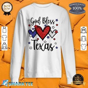 God Bless Texas Hearts For Patriotic Women & Fourth Of July Premium Sweatshirt