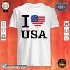 I Love USA T-Shirt, United States of America Flag Heart Shirt
