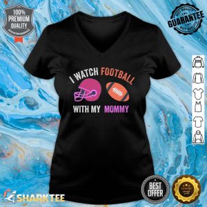 I Watch Football With Mommy Vintage Football Lover Sports Premium V-neck