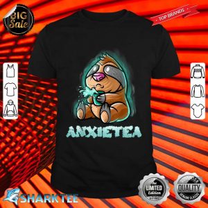 Introvert Tea Lover Nerd Lazy Sloth Tea Cup Book Reader Shirt