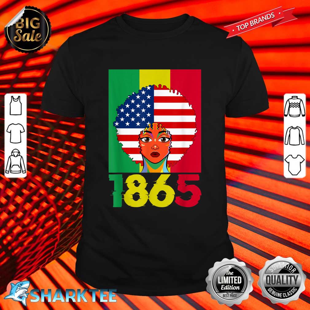 Juneteenth Afro American Flag 1865 Black Independence Woman Shirt