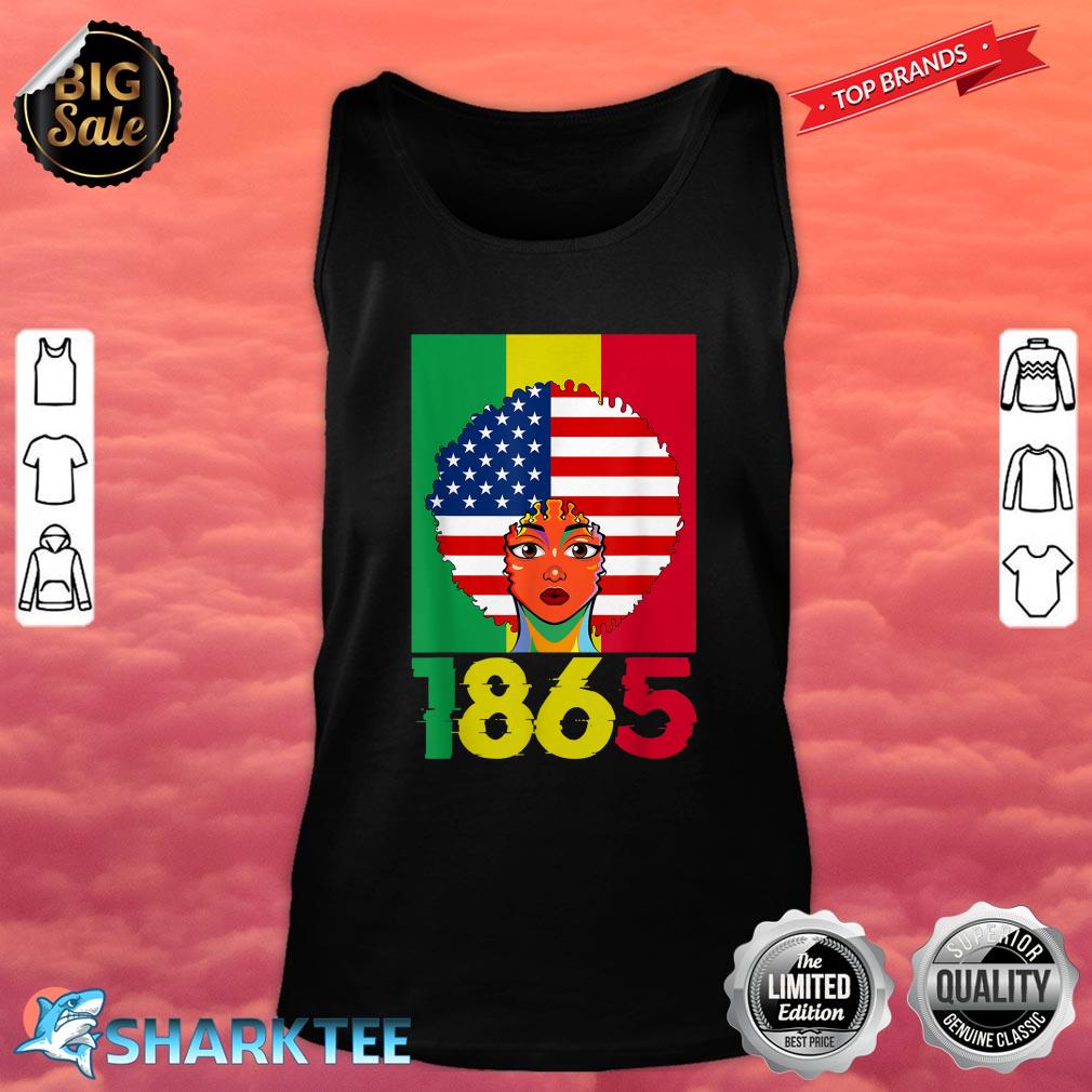 Juneteenth Afro American Flag 1865 Black Independence Woman Tank Top