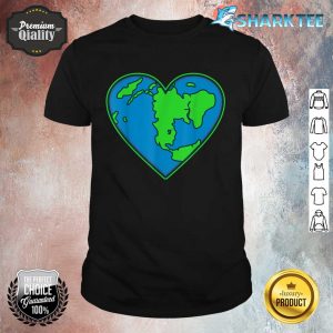 Love Earth Heart Save Earths Day Planet Graphic Shirt