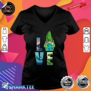 Love World Earth Day Planet Anniversary Earth Day Gnome Premium V-neck