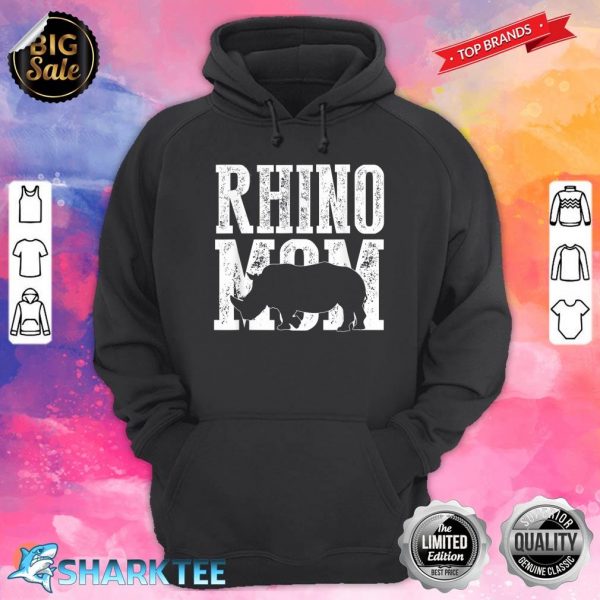 Mama Rhino Mom Rhinoceros Cute Mothers Day Hoodie