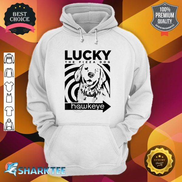 Marvel Hawkeye Disney Plus Lucky The Pizza Dog Target Logo Hoodie