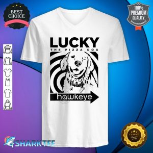 Marvel Hawkeye Disney Plus Lucky The Pizza Dog Target Logo V-neck