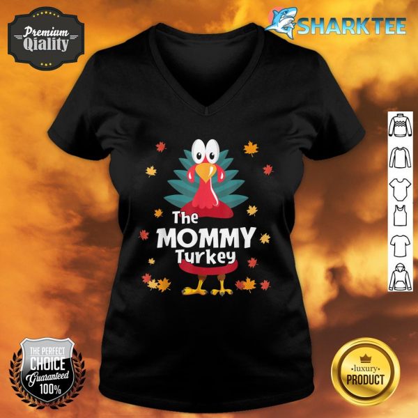 Mommy Thanksgiving Family Matching Funny Gift Pajama V-neck