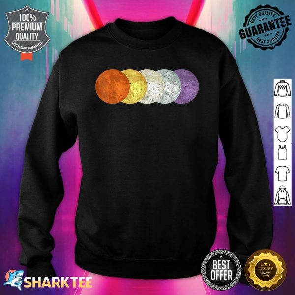 Moon Lunar Space Lover Solar System Sweatshirt