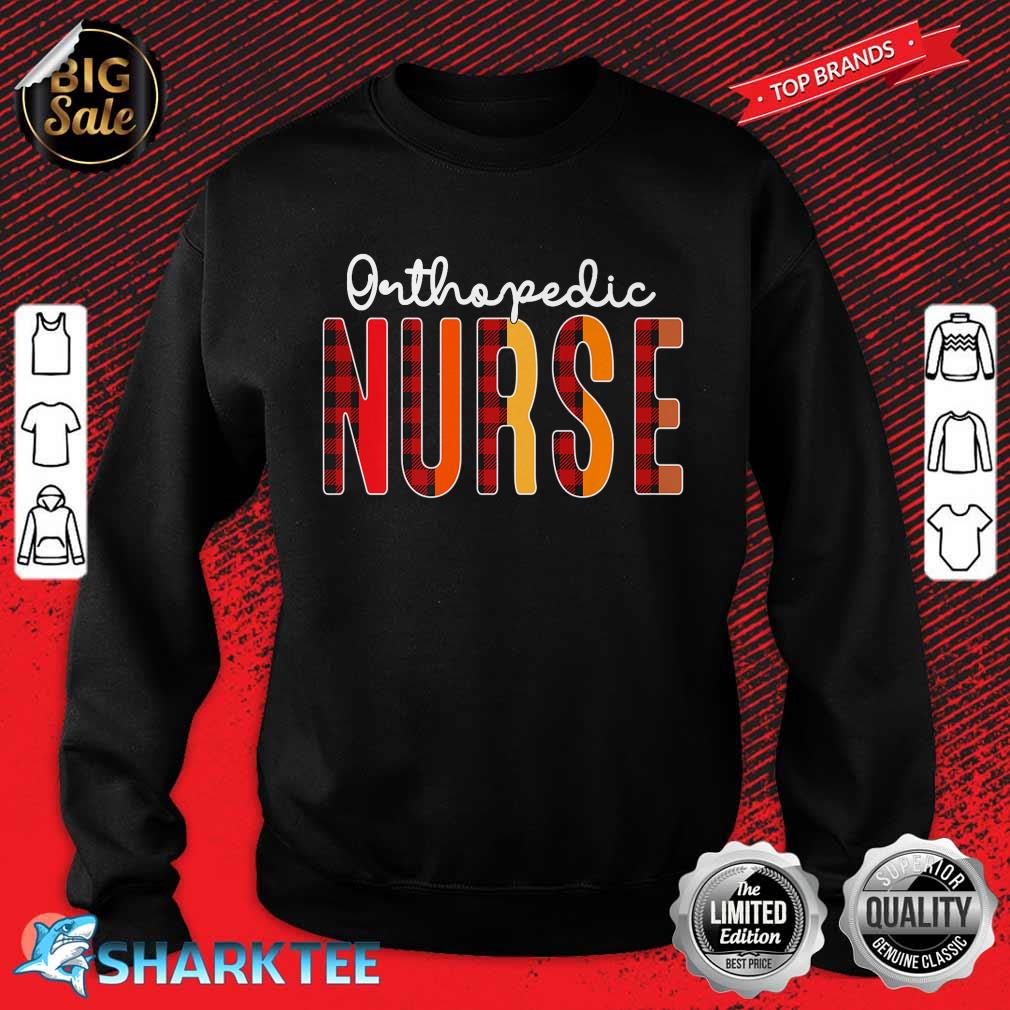 Orthopedic Nurse Plaid Red Love Heart Stethoscope Nurse Premium Sweatshirt