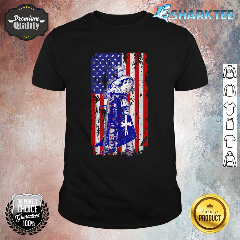 Patriotic Gifts Veteran Crusader Flag Design Shirt