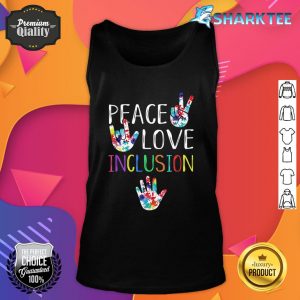 Peace Love Inclusion SPED Squad Special Ed Teacher Gift Tank Top