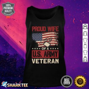 Proud Wife Of A U.S. Army Veteran Soldier Wife Premium Tank Top