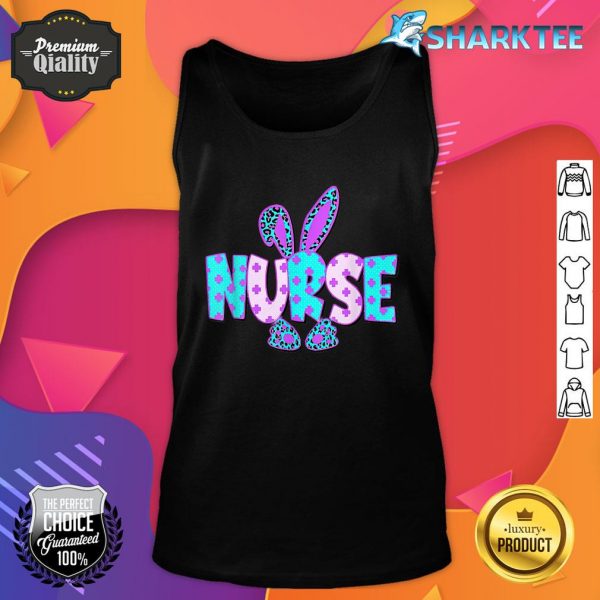 Stethoscope Scrub Nurse Life Easter Day Cute Bunny With Eggs Tank Top