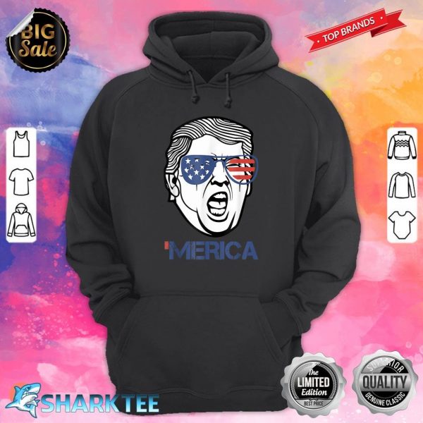 Trump Merica TShirt 4th of July Murica 'Merica Gifts Hoodie