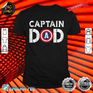 Vintage Dad Captain Shirt American Flag Father Day Gift Shirt