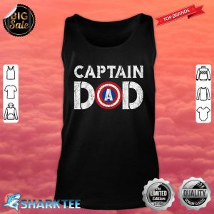 Vintage Dad Captain Shirt American Flag Father Day Gift Tank Top