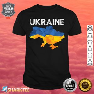 Vintage Ukraine Ukrainian Flag Pride Simple Ukraine Map Premium shirt