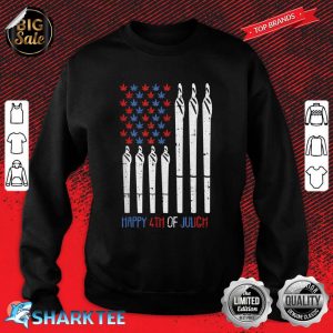 Weed American Flag 4th Of July Funny Marijuana Joint Stoner Sweatshirt