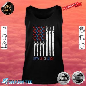 Weed American Flag 4th Of July Funny Marijuana Joint Stoner Tank Top