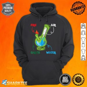 Weed Smoking Anatomy Bong Elements Fire Water Earth Air THC hoodie