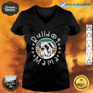 Womens Bulldog Mama Bulldog Mom Dog Lover V-neck