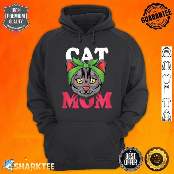 Womens Kawaii Cat Mom Mama Mommy Mother's Day Hoodie