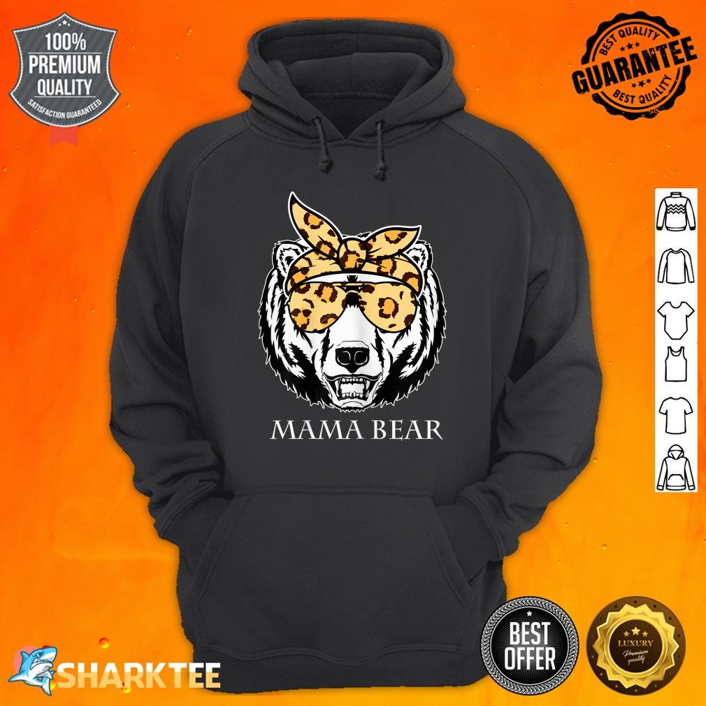 Womens Mama Bear Face Sunglasses Mother Mom Mommy Mother's Day Hoodie