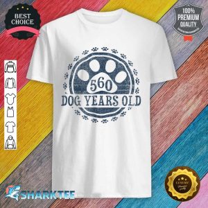 560 Dog Years Old 80 in Human 80th Birthday Gift Shirt