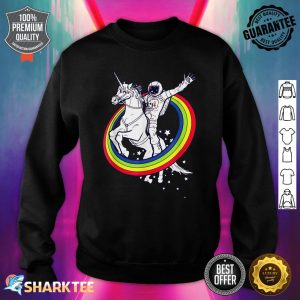 AETICON Astronaut Riding Unicorn Rainbow LGBTQIA Pride Sweatshirt