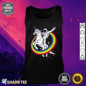 AETICON Astronaut Riding Unicorn Rainbow LGBTQIA Pride Tank Top