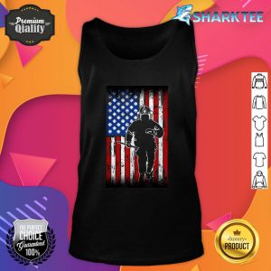 American Flag With Firefighter Fathers Day Tank top