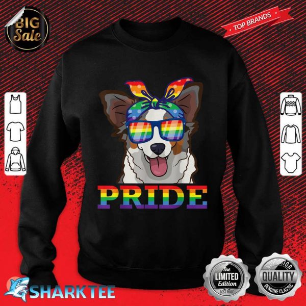 Australian Shepherd Dog LGBT Month Awareness Help Love Pride Sweatshirt