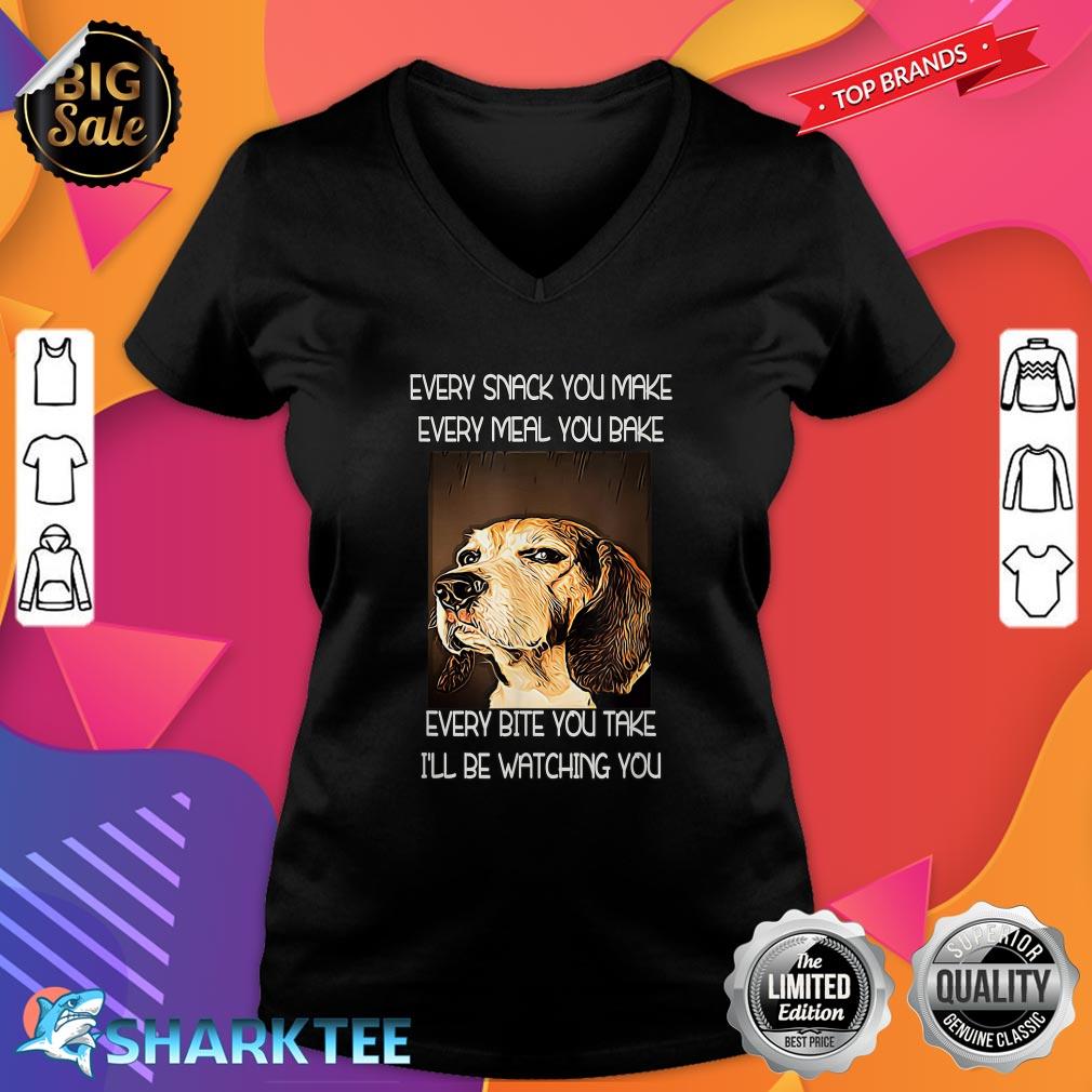 Beagles I Will Be Watching You V-neck