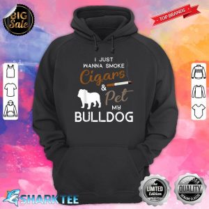 Bulldog Dog Cigar Lover Owner Christmas Birthday Gift Hoodie