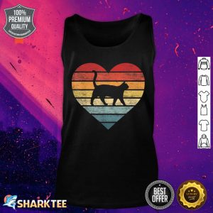 Cat Lover Pet Owner Kitty Heart Silhouette Tank Top