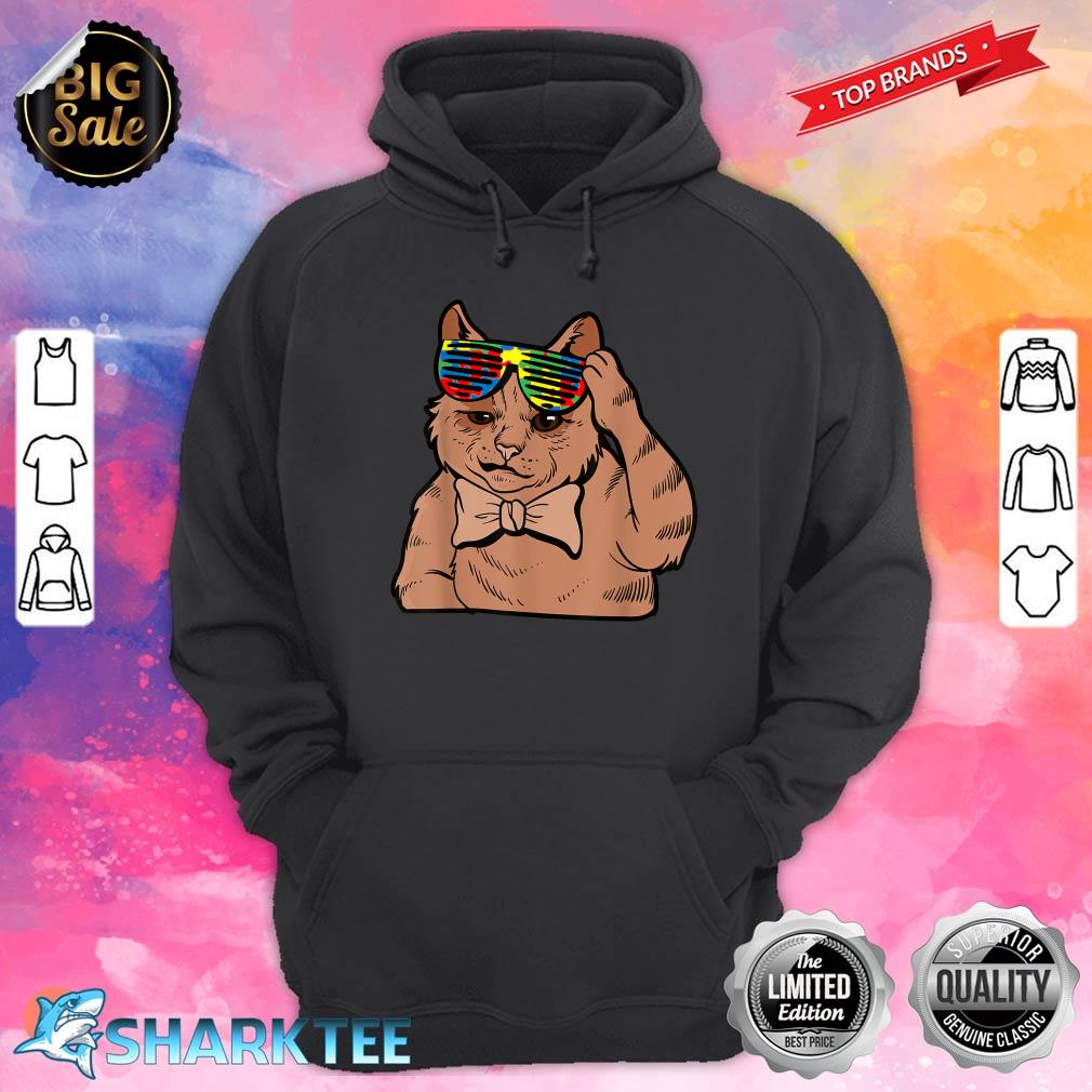 Cat With Glasses Autism Awareness Cute Puzzle Piece Hoodie