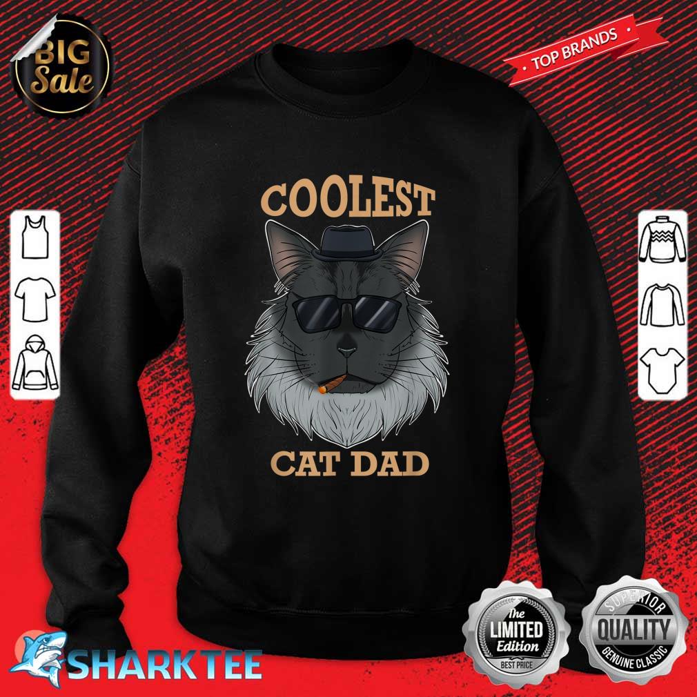 Coolest Cat Dad I Maine Coon Cat Dad I Maine Coon Cat Sweatshirt
