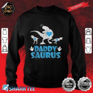 Daddy Saurus Rex Dinosaur Dad Fathers Day Shirt